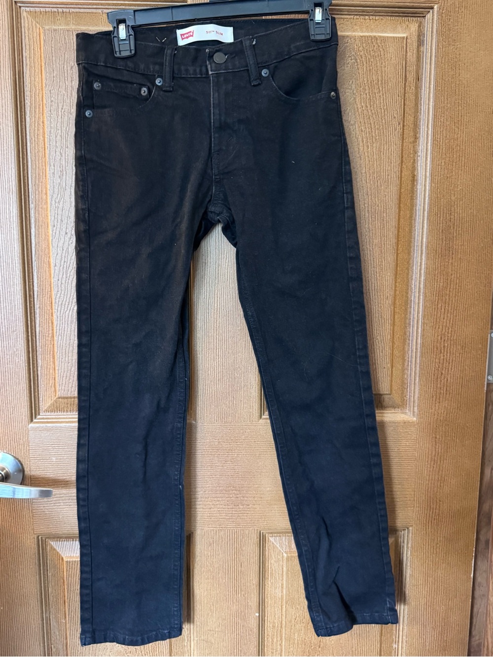 Youth Boy’s Levi's 511 Slim Black Slim Twill PantsJeans-Size 12Reg 26x26